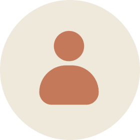 User icon in beige circle